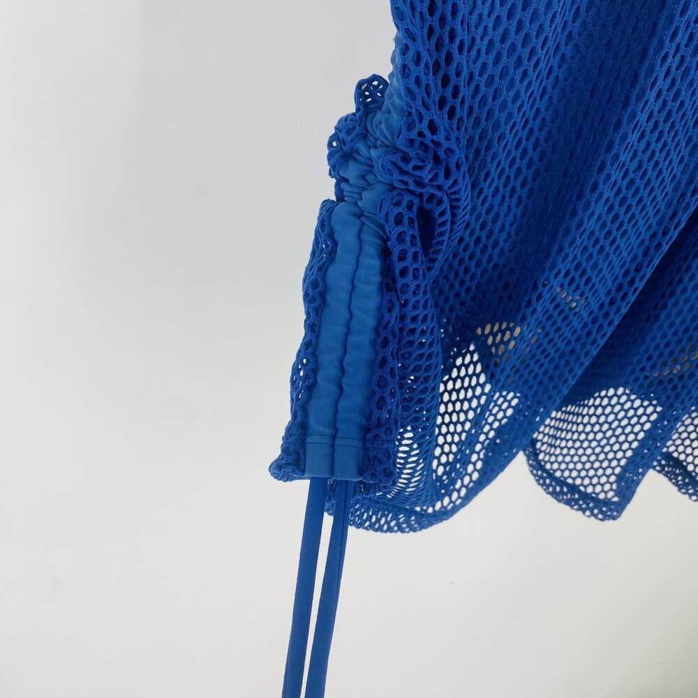 Cacique Blue 1 Pc Swimsuit Swimdress 44DD Mesh Balconette  Plus Size Underwire - Picture 5 of 11